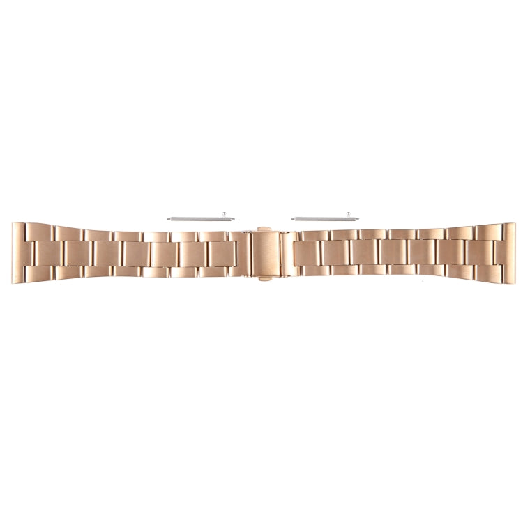 For Huawei Watch 4 22mm Three-bead Stainless Steel Watch Band(Rose Gold) by bashfashion
