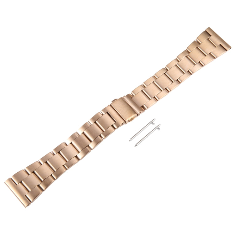 For Huawei Watch 4 22mm Three-bead Stainless Steel Watch Band(Rose Gold) by bashfashion