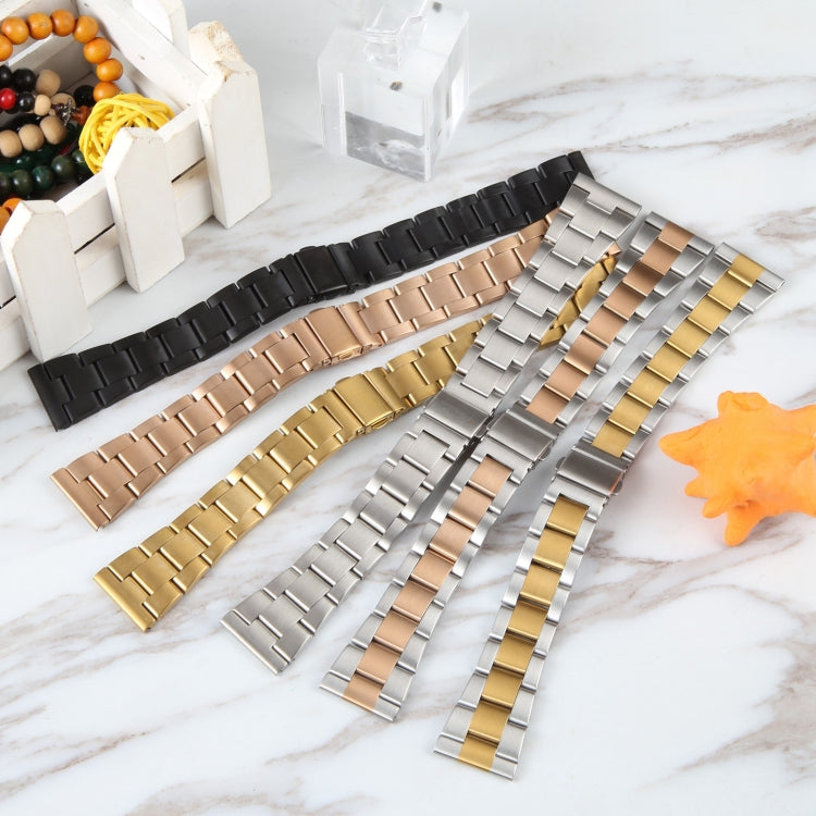 For Huawei Watch 4 22mm Three-bead Stainless Steel Watch Band(Silver) by bashfashion