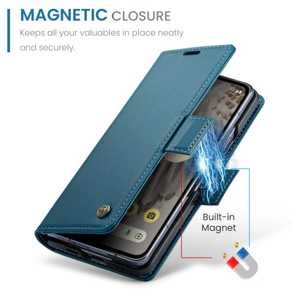 For Google Pixel Fold CaseMe 023 Butterfly Buckle Litchi Texture RFID Anti-theft Leather Phone Case(Blue) by CaseMe