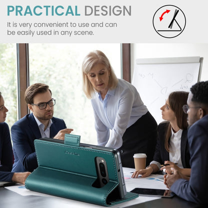 For Google Pixel Fold CaseMe 023 Butterfly Buckle Litchi Texture RFID Anti-theft Leather Phone Case(Pearly Blue) by CaseMe