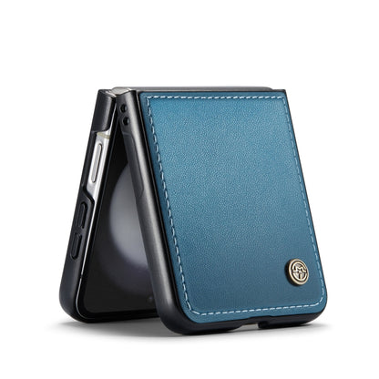 For Samsung Galaxy Z Flip5 CaseMe 023 Butterfly Buckle Litchi Texture RFID Anti-theft Leather Phone Case(Blue) by CaseMe