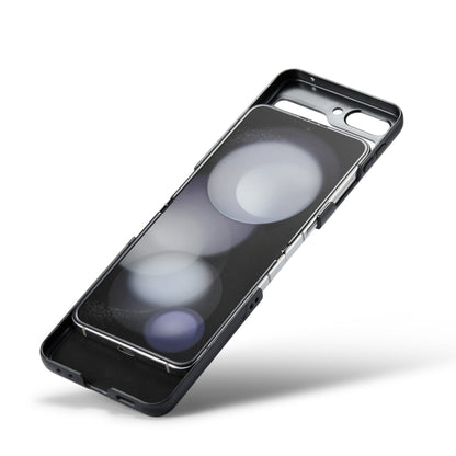 For Samsung Galaxy Z Flip5 CaseMe 023 Butterfly Buckle Litchi Texture RFID Anti-theft Leather Phone Case(Blue) by CaseMe