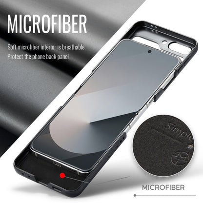 For Samsung Galaxy Z Flip6 / Flip7 FE CaseMe 023 Butterfly Buckle Litchi Texture RFID Anti-theft Leather Phone Case(Black) by CaseMe