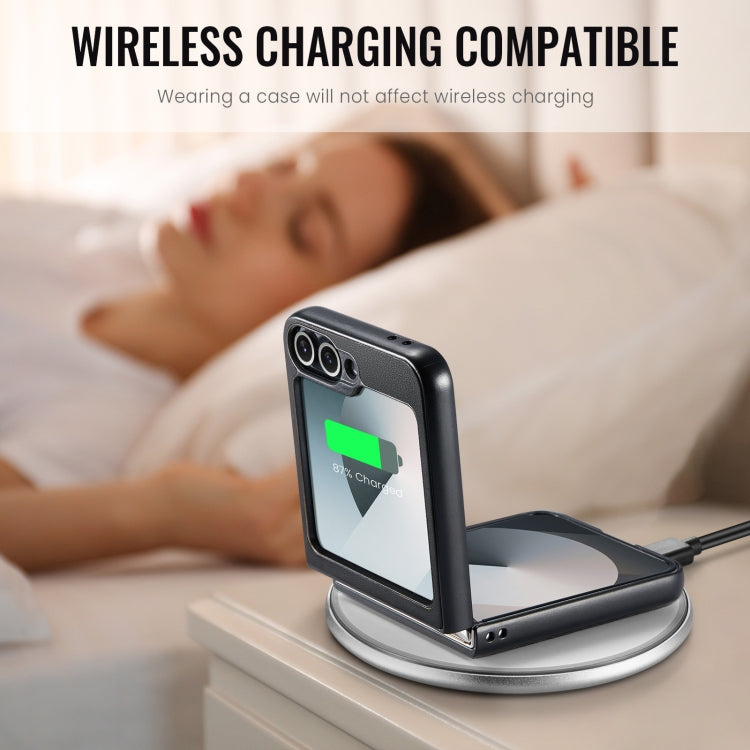 For Samsung Galaxy Z Flip6 / Flip7 FE CaseMe 023 Butterfly Buckle Litchi Texture RFID Anti-theft Leather Phone Case(Black) by CaseMe