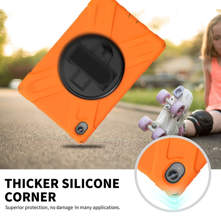 For Lenovo Tab P11 Silicone Hybrid PC Tablet Case with Grip & Shoulder Strap(Orange) by bashfashion