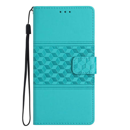 For iPhone 16e Diamond Embossed Skin Feel Leather Phone Case(Blue) by bashfashion