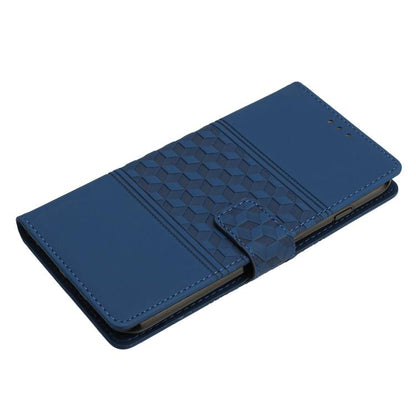For iPhone 16e Diamond Embossed Skin Feel Leather Phone Case(Dark Blue) by bashfashion