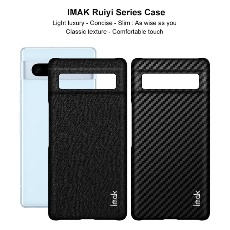 For Google Pixel 7a imak Ruiyi Series PU + PC Phone Case(Carbon Fiber Texture) by imak