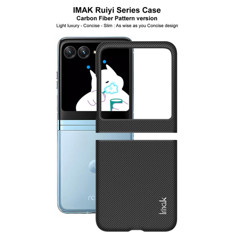 For Motorola Razr 40 Ultra imak Ruiyi Series Carbon Fiber PU + PC Phone Case by imak