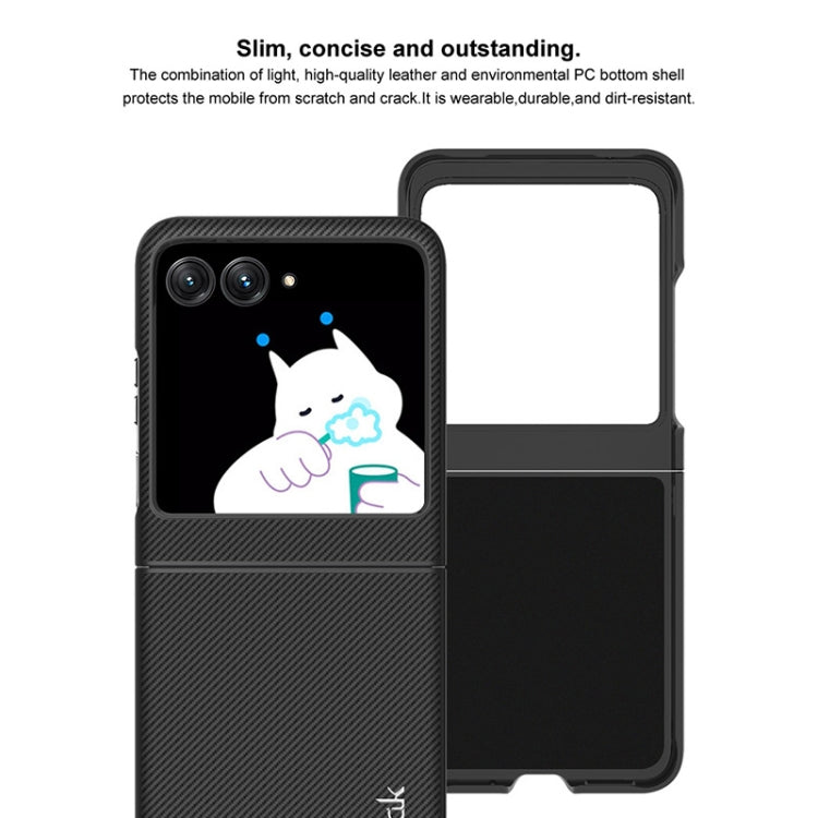 For Motorola Razr 40 Ultra imak Ruiyi Series Carbon Fiber PU + PC Phone Case by imak