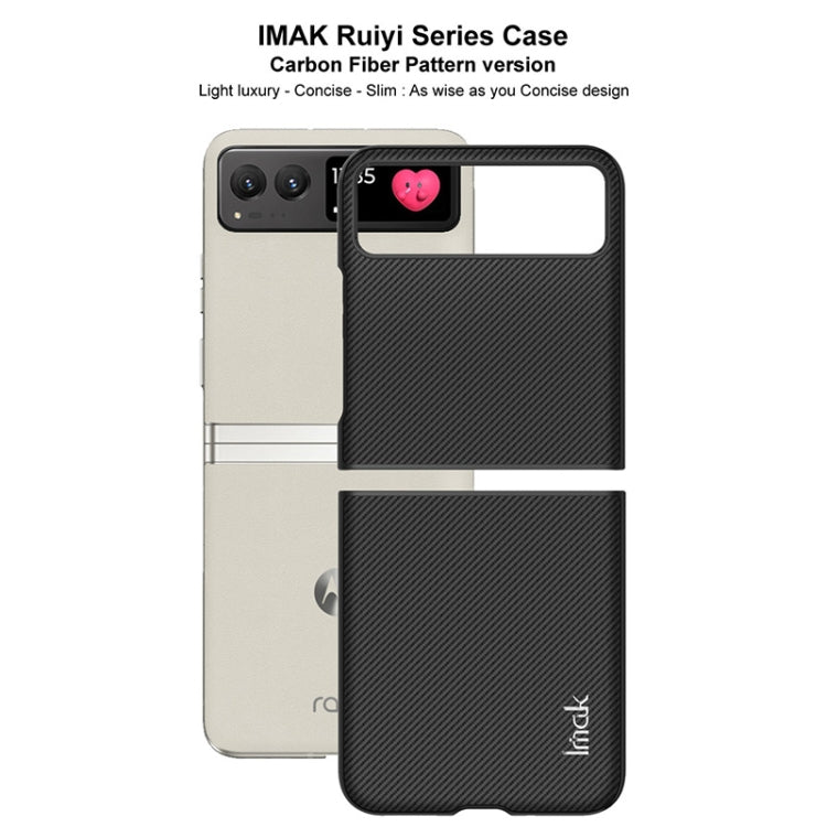 For Motorola Razr 40 imak Ruiyi Series Carbon Fiber PU + PC Phone Case by imak