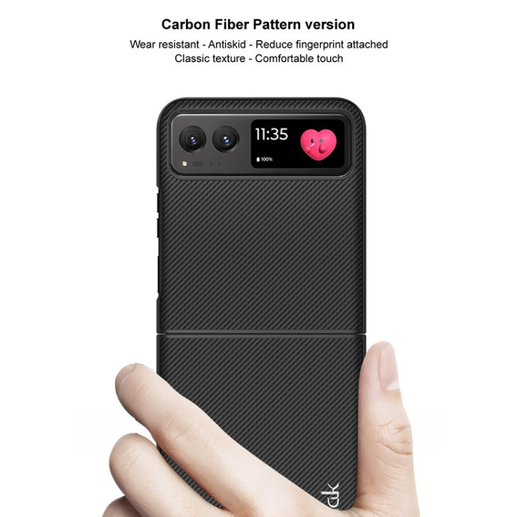 For Motorola Razr 40 imak Ruiyi Series Carbon Fiber PU + PC Phone Case by imak