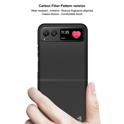 For Motorola Razr 40 imak Ruiyi Series Carbon Fiber PU + PC Phone Case by imak