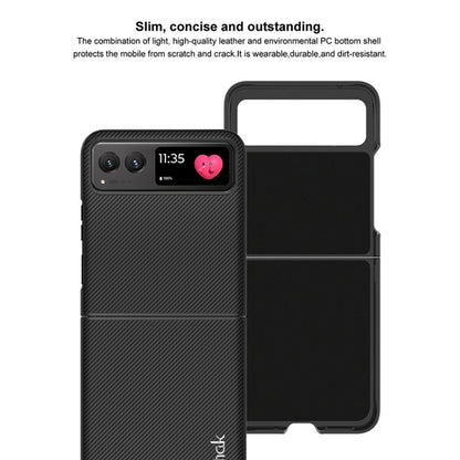 For Motorola Razr 40 imak Ruiyi Series Carbon Fiber PU + PC Phone Case by imak