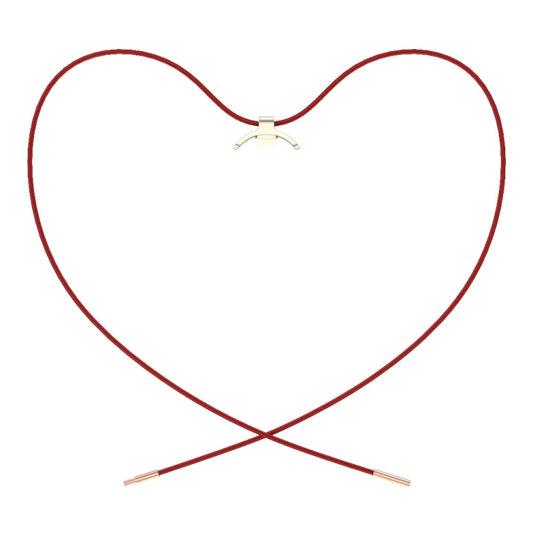 For Xiaomi Smart Band 10 / 9 / 8 Mijobs Stainless Steel Buckle Wax Rope Necklace(Red+Light Gold) by MIJOBS