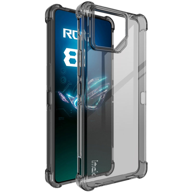 For Asus ROG Phone 8 / 8 Pro imak Shockproof Airbag TPU Phone Case(Transparent Black) by imak