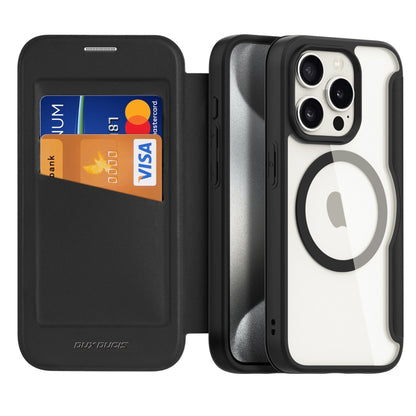For iPhone 15 Pro DUX DUCIS Skin X Pro Series Magsafe PC + TPU Phone Leather Case(Black) by DUX DUCIS