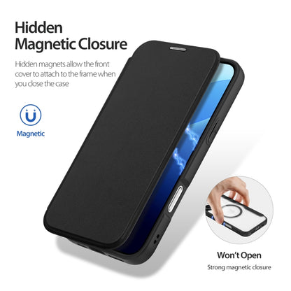 For iPhone 16 Pro DUX DUCIS Skin X Pro Series Magsafe PC + TPU Phone Leather Case(Black) by DUX DUCIS