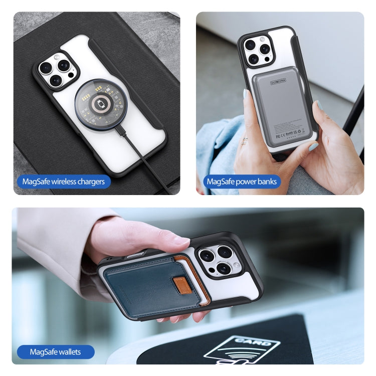 For iPhone 16 Pro DUX DUCIS Skin X Pro Series Magsafe PC + TPU Phone Leather Case(Black) by DUX DUCIS