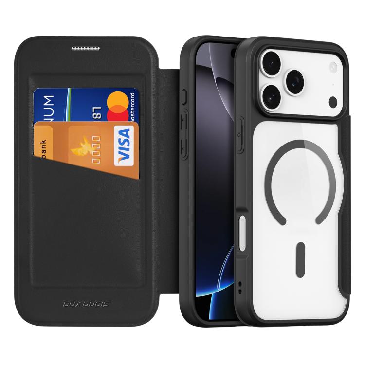 For iPhone 17 Pro Max DUX DUCIS Skin X Pro Series Magsafe PC + TPU Phone Leather Case(Black) by DUX DUCIS