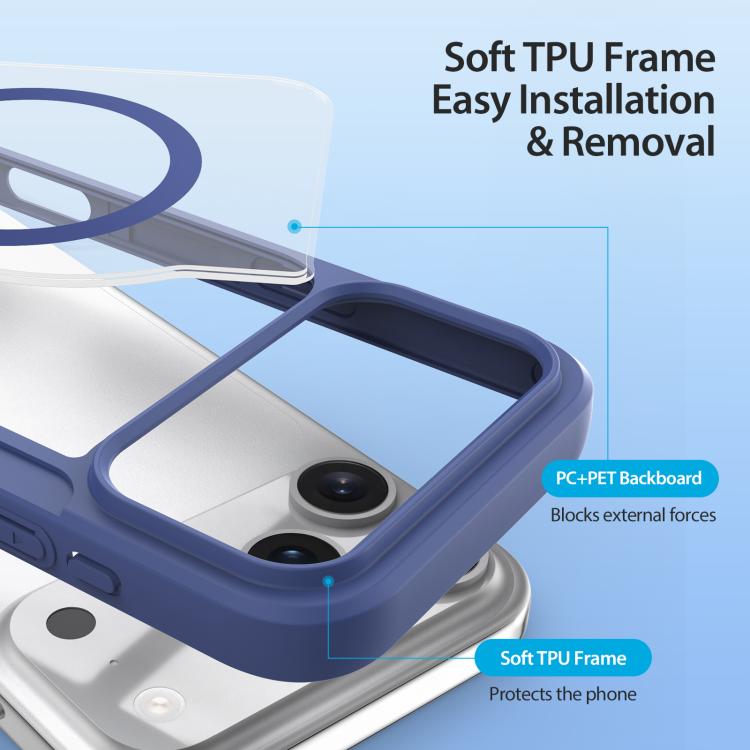 For iPhone 17 Pro Max DUX DUCIS Skin X Pro Series Magsafe PC + TPU Phone Leather Case(Blue) by DUX DUCIS