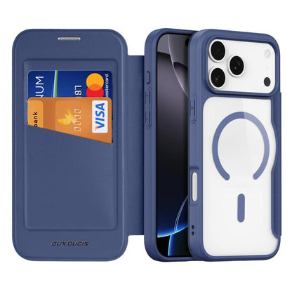 For iPhone 17 Pro Max DUX DUCIS Skin X Pro Series Magsafe PC + TPU Phone Leather Case(Blue) by DUX DUCIS