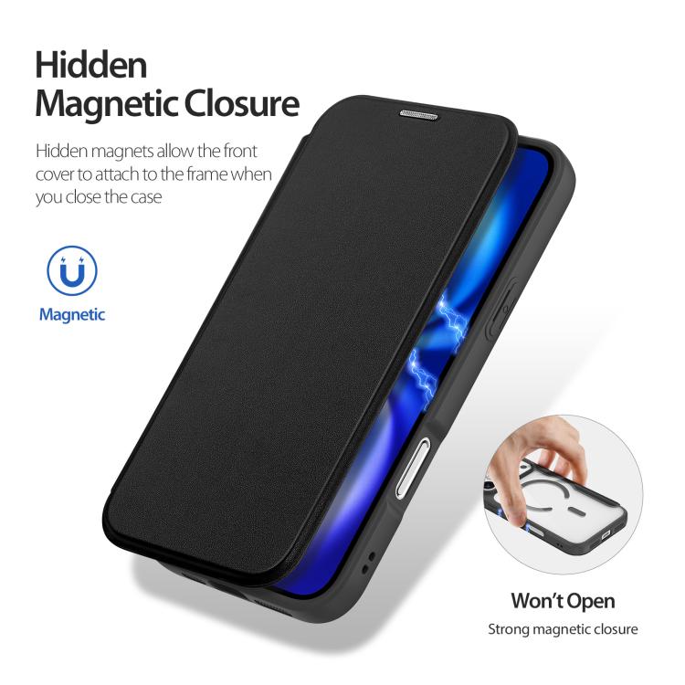For iPhone 17 Pro DUX DUCIS Skin X Pro Series Magsafe PC + TPU Phone Leather Case(Black) by DUX DUCIS