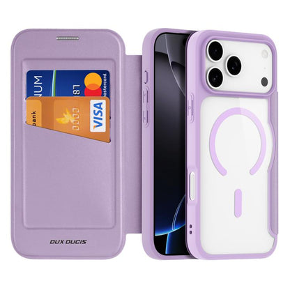 For iPhone 17 Pro DUX DUCIS Skin X Pro Series Magsafe PC + TPU Phone Leather Case(Purple) by DUX DUCIS