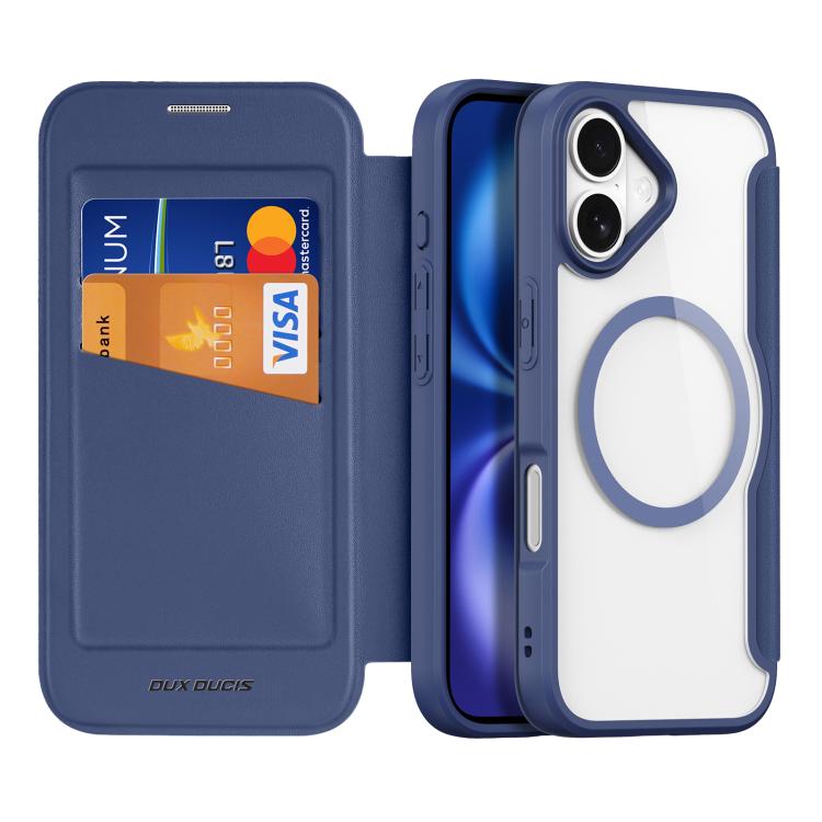 For iPhone 17 DUX DUCIS Skin X Pro Series Magsafe PC + TPU Phone Leather Case(Blue) by DUX DUCIS