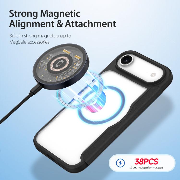 For iPhone Air DUX DUCIS Skin X Pro Series Magsafe PC + TPU Phone Leather Case(Black) by DUX DUCIS