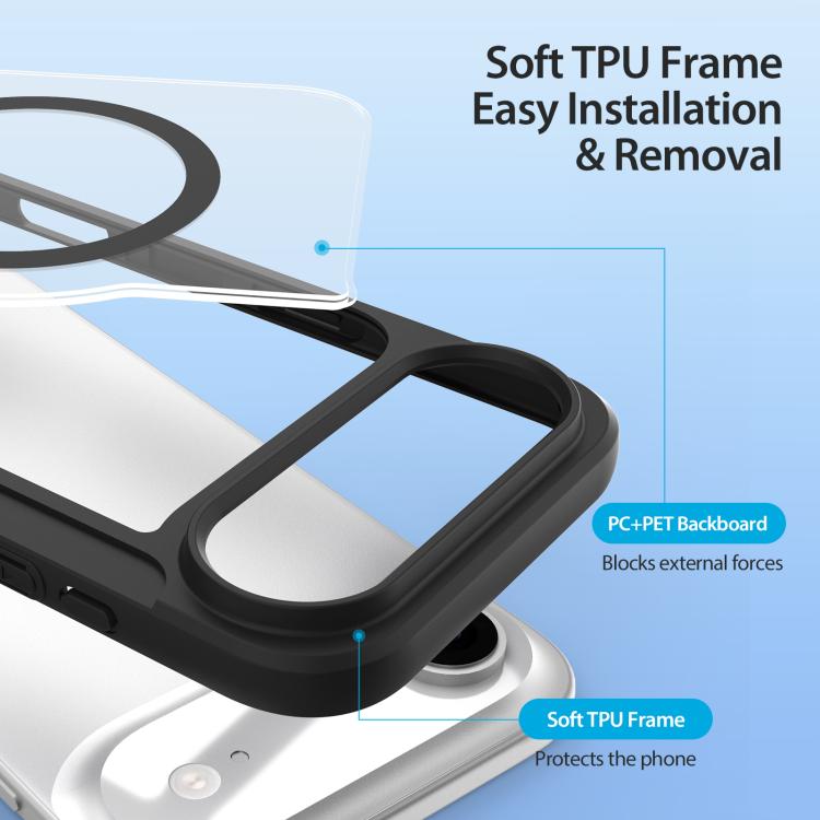 For iPhone Air DUX DUCIS Skin X Pro Series Magsafe PC + TPU Phone Leather Case(Black) by DUX DUCIS