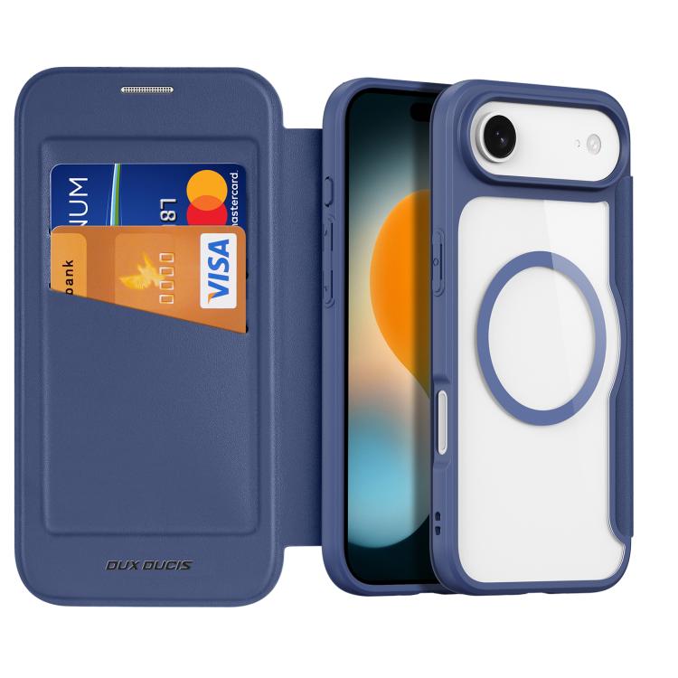For iPhone Air DUX DUCIS Skin X Pro Series Magsafe PC + TPU Phone Leather Case(Blue) by DUX DUCIS