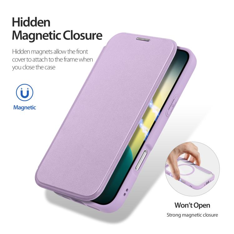 For iPhone Air DUX DUCIS Skin X Pro Series Magsafe PC + TPU Phone Leather Case(Purple) by DUX DUCIS
