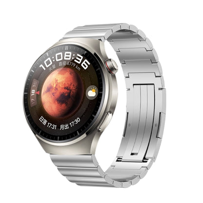 22mm Bamboo Joint Titanium Metal Watch Band(Silver) by bashfashion