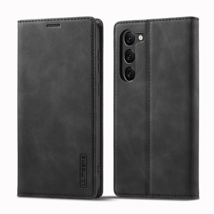 For Samsung Galaxy S24+ 5G LC.IMEEKE Strong Magnetism Microfiber Leather Phone Case(Black) by LC.IMEEKE