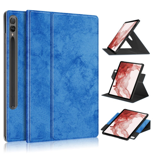 For Samsung Galaxy Tab S9 360 Rotation Stand Smart Leather Tablet Case(Blue) by bashfashion