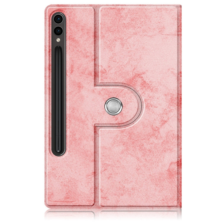 For Samsung Galaxy Tab S9 360 Rotation Stand Smart Leather Tablet Case(Pink) by bashfashion