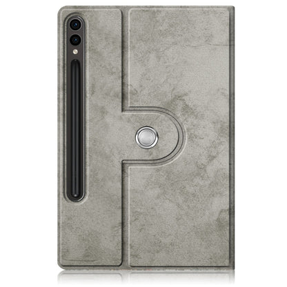 For Samsung Galaxy Tab S9 360 Rotation Stand Smart Leather Tablet Case(Grey) by bashfashion