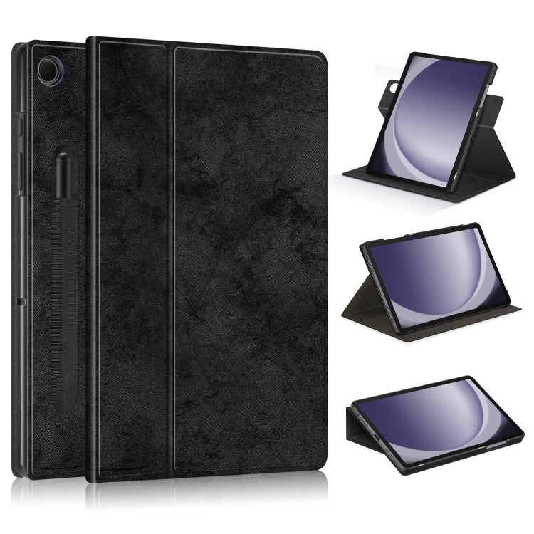 For Samsung Galaxy Tab A11+ / A9+ 360 Rotation Stand Smart Leather Tablet Case(Black) by bashfashion