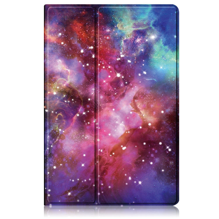 For Samsung Galaxy Tab S9+ 360 Rotation Stand Painted Smart Leather Tablet Case(Milky Way) by bashfashion