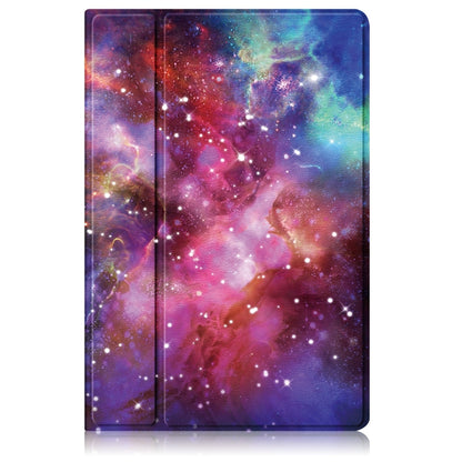 For Samsung Galaxy Tab A11+ / A9+ 360 Rotation Stand Painted Smart Leather Tablet Case(Milky Way) by bashfashion