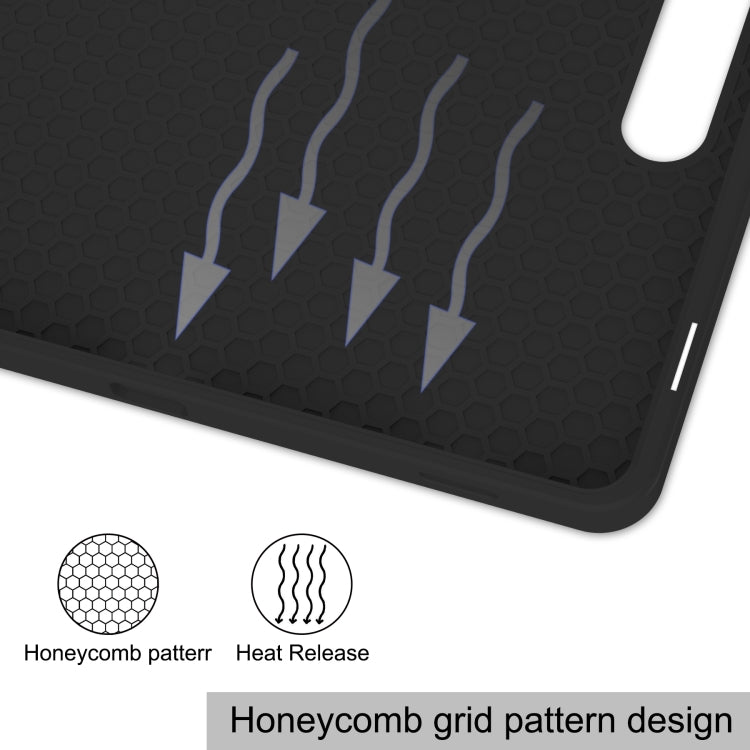 For Samsung Galaxy Tab S9 3-Fold Pure Color TPU Smart Leather Tablet Case with Pen Slot(Black) by bashfashion