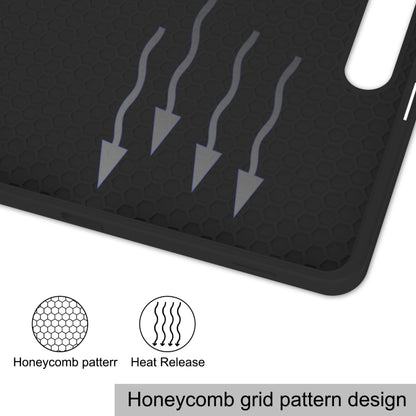 For Samsung Galaxy Tab S9+ 3-Fold Pure Color TPU Smart Leather Tablet Case with Pen Slot(Black) by bashfashion