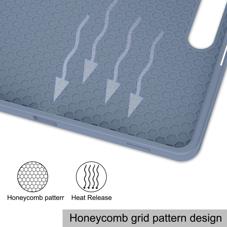 For Samsung Galaxy Tab S9+ 3-Fold Pure Color TPU Smart Leather Tablet Case with Pen Slot(Lavender) by bashfashion