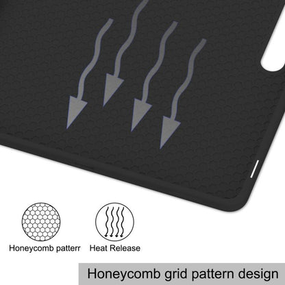 For Samsung Galaxy Tab S10 FE+ 3-Fold Pure Color TPU Smart Leather Tablet Case with Pen Slot(Black) by bashfashion