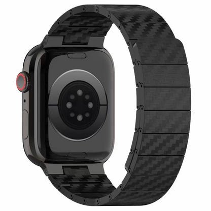 For Apple Watch SE 2022 40mm Carbon Fiber Magnetic Loop Watch Band(Black) by bashfashion