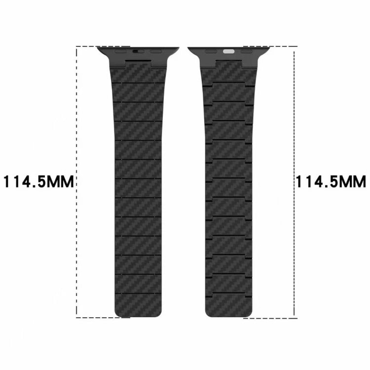For Apple Watch 38mm Carbon Fiber Magnetic Loop Watch Band(Midnight Blue) by bashfashion
