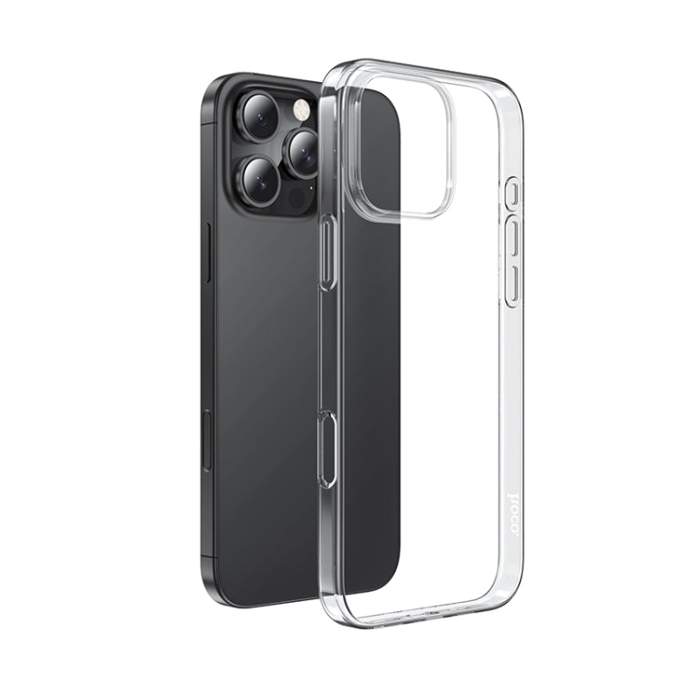 For iPhone 16 Pro Max hoco Light Series Soft TPU Phone Case(Transparent) by hoco