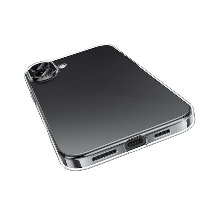 For iPhone 16 hoco Light Series Soft TPU Phone Case(Transparent) by hoco